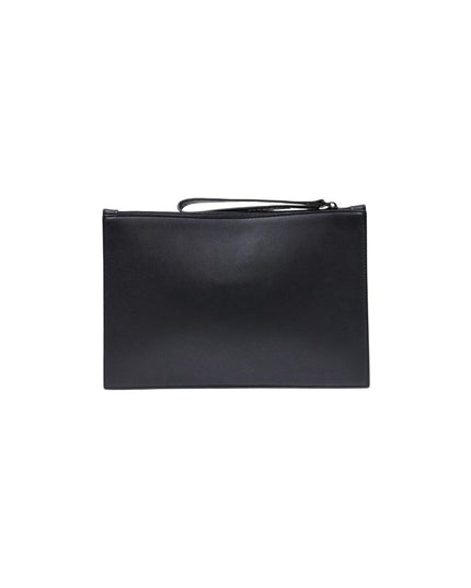 County of Milan Black Polyethylene Clutch Bag