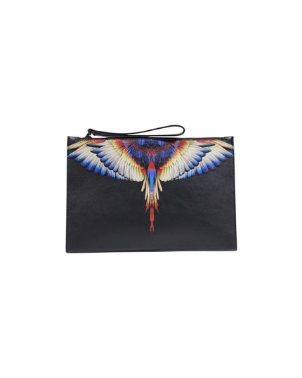 County of Milan Black Polyethylene Clutch Bag