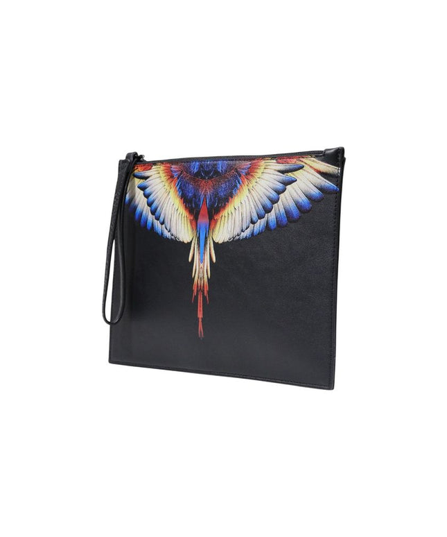 County of Milan Black Polyethylene Clutch Bag