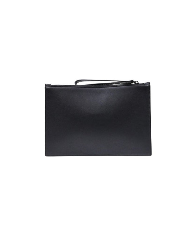 County of Milan Black Polyethylene Clutch Bag