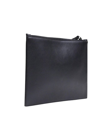 County of Milan Black Polyethylene Clutch Bag