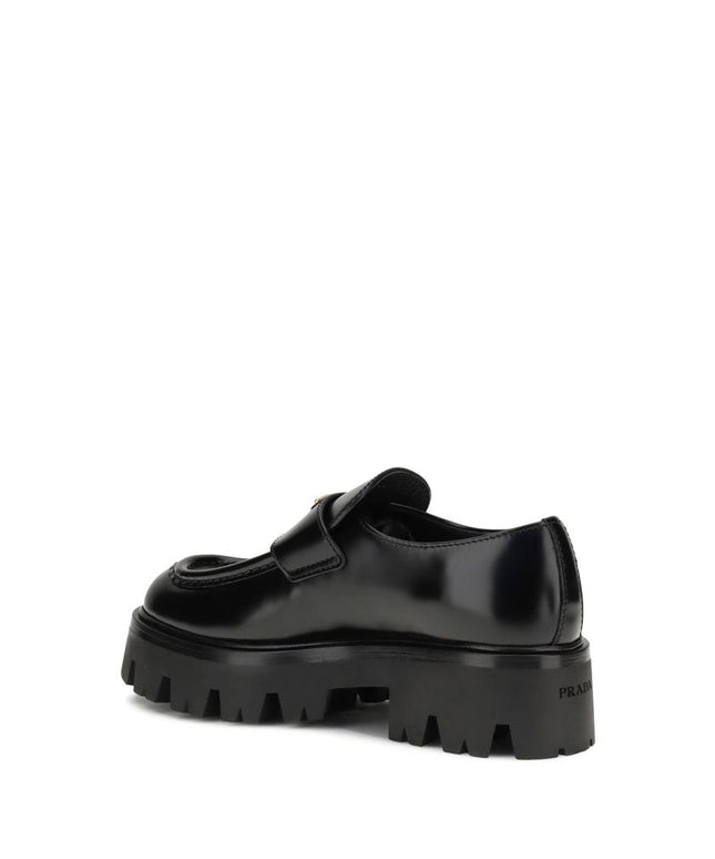 Prada Leather Monolith Loafers