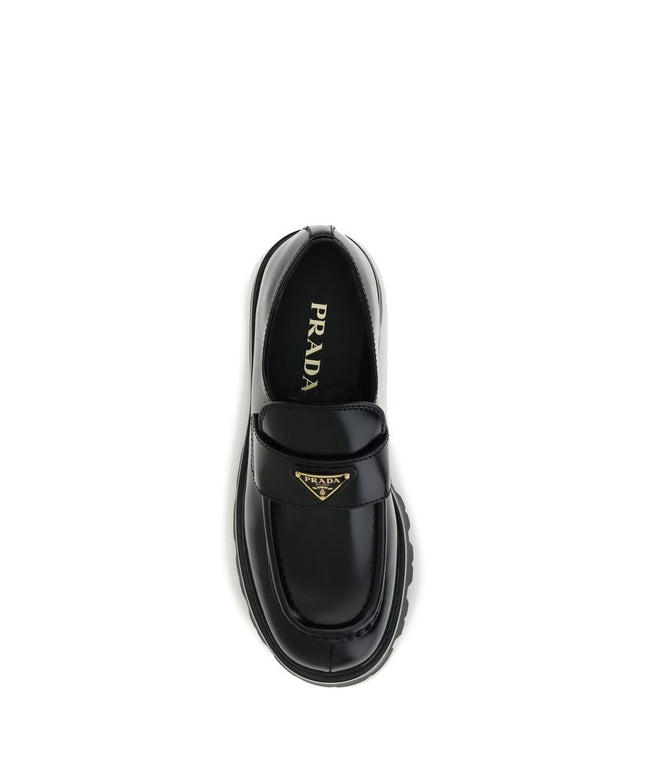 Prada Leather Monolith Loafers