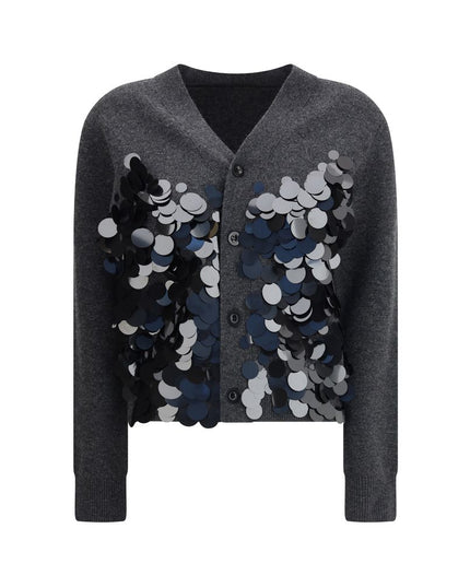 Sacai Sequined Wool Cardigan