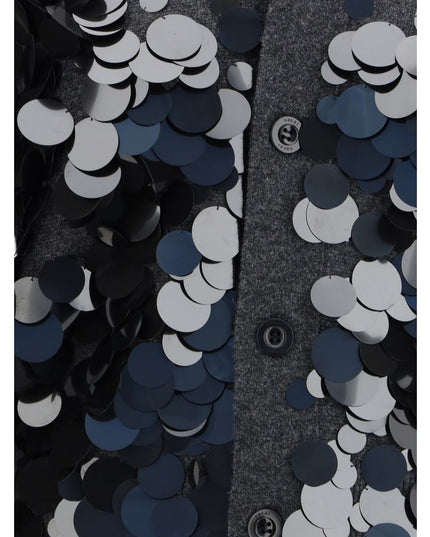 Sacai Sequined Wool Cardigan