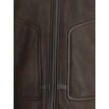 Valstar Coburn aviator Jacket in waxed suede shearling