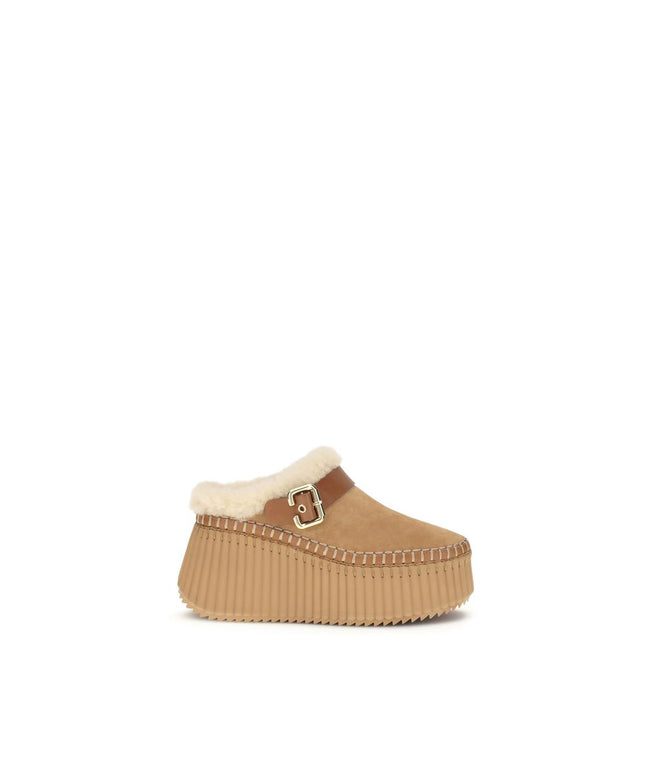 Chloé Nama Wedge Mules