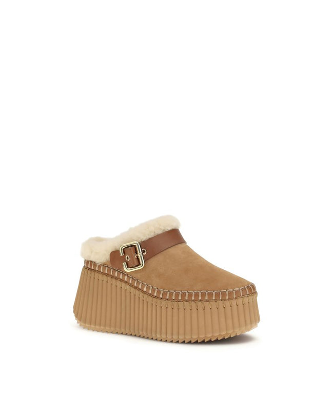 Chloé Nama Wedge Mules