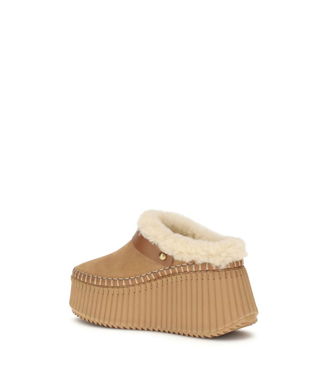 Chloé Nama Wedge Mules