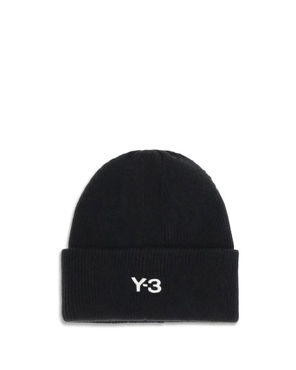 Y-3 Classic Beanie with a stitched label at the front