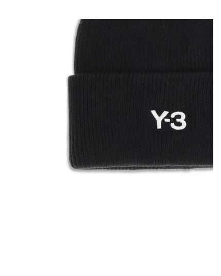Y-3 Classic Beanie with a stitched label at the front