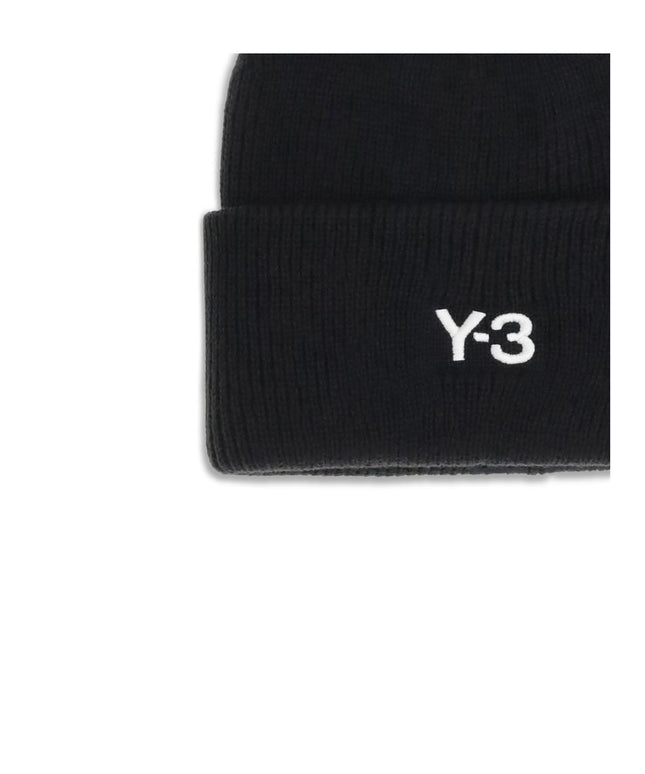 Y-3 Classic Beanie with a stitched label at the front