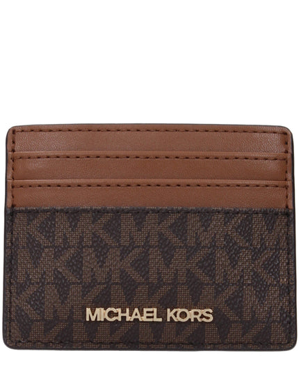 Michael Kors Brown Fabric Cardholders
