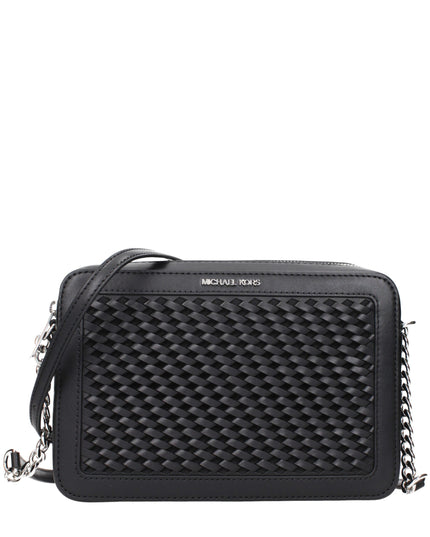 Michael Kors Black Leather Crossbody Bags