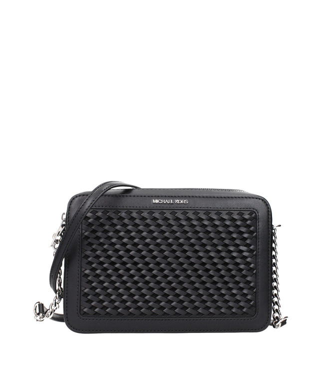 Michael Kors Black Leather Crossbody Bags