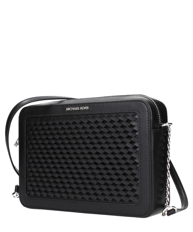 Michael Kors Black Leather Crossbody Bags