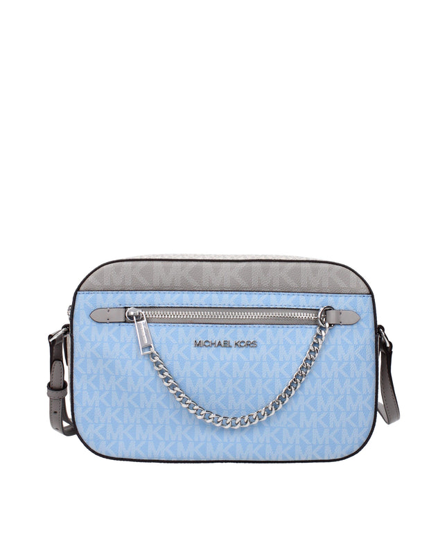 Michael Kors Light Blue Fabric Crossbody Bags
