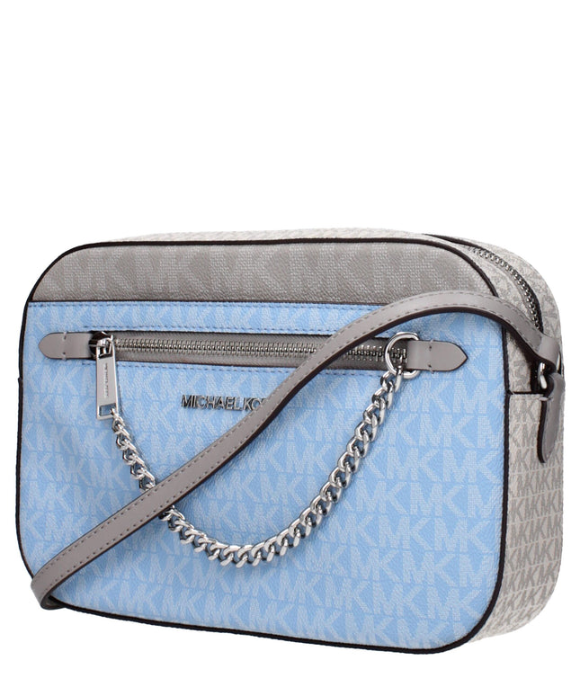 Michael Kors Light Blue Fabric Crossbody Bags