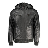 Accademia Militare Black Polyester Jackets & Coat