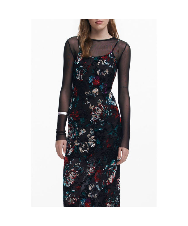 Desigual Black Polyester Dress
