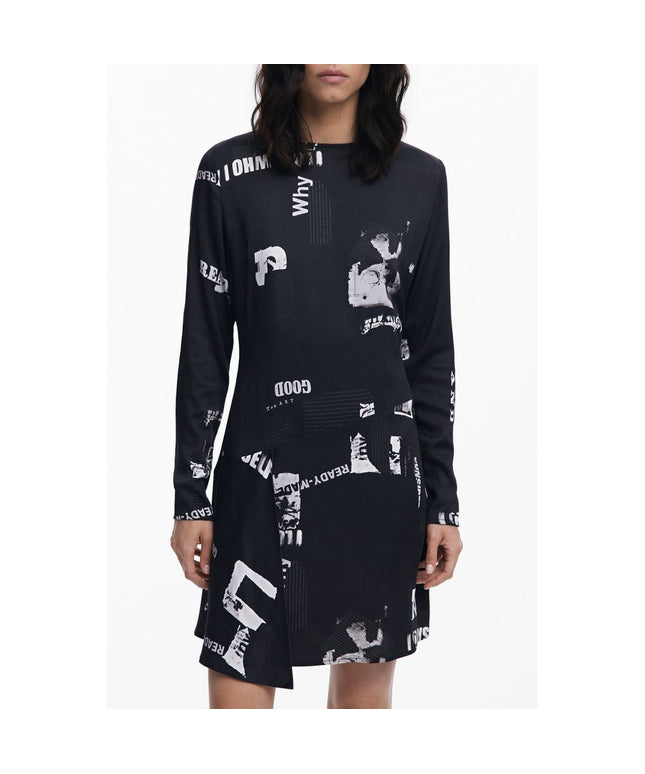 Desigual Black Elastane Dress