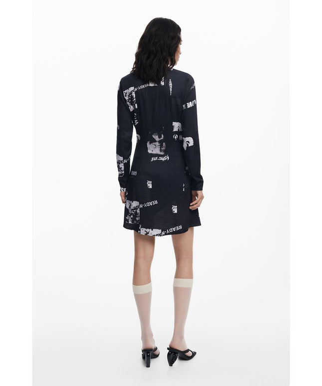 Desigual Black Elastane Dress