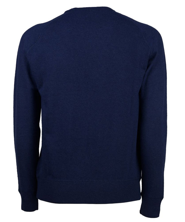 Emilio Romanelli Blue Cashmere Men Sweater