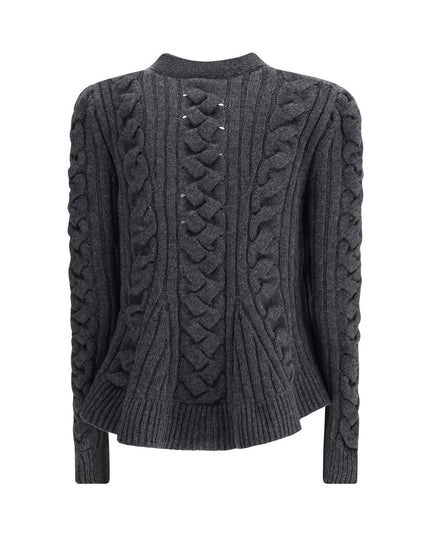 Alexander McQueen Peplum Cable Cardigan
