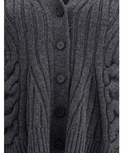 Alexander McQueen Peplum Cable Cardigan