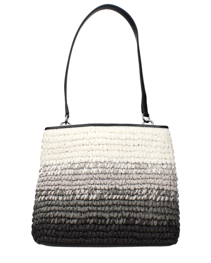 Michael Kors Black Raffia Shoulder Bags