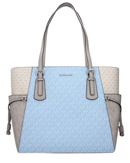 Michael Kors Light Blue Fabric Shoulder Bags