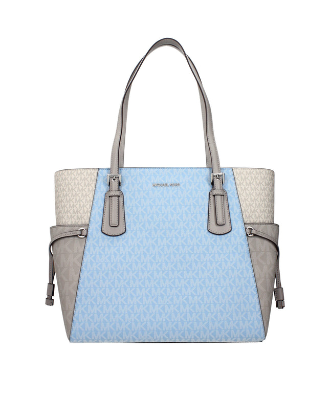Michael Kors Light Blue Fabric Shoulder Bags