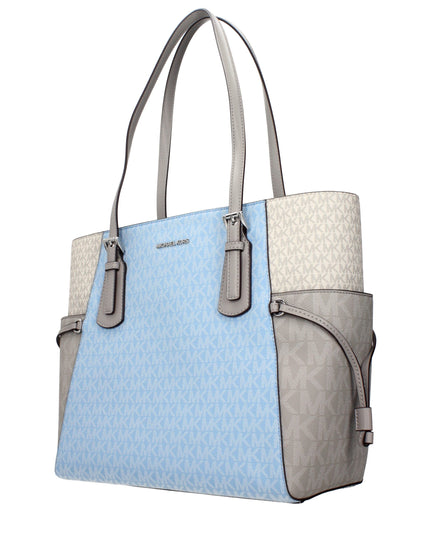 Michael Kors Light Blue Fabric Shoulder Bags
