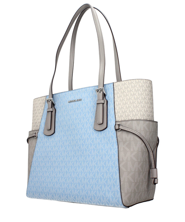 Michael Kors Light Blue Fabric Shoulder Bags