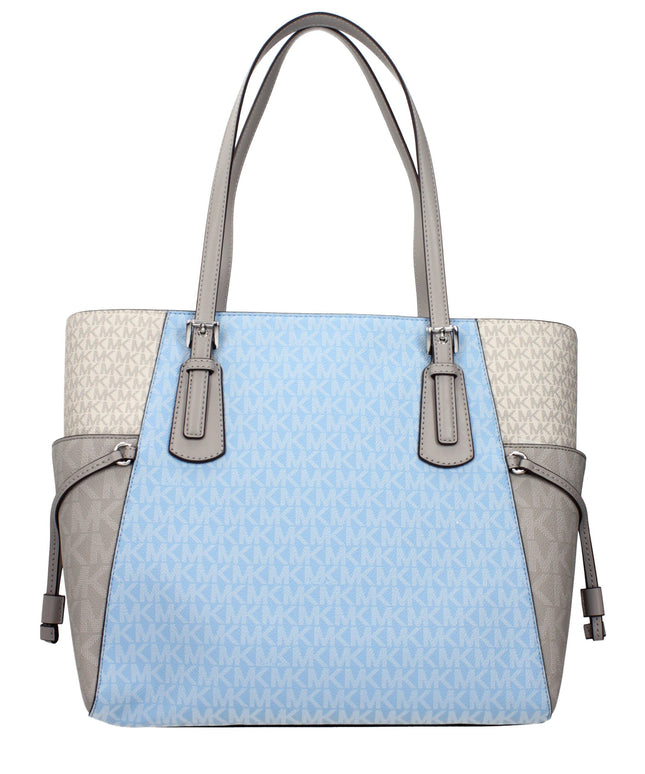 Michael Kors Light Blue Fabric Shoulder Bags