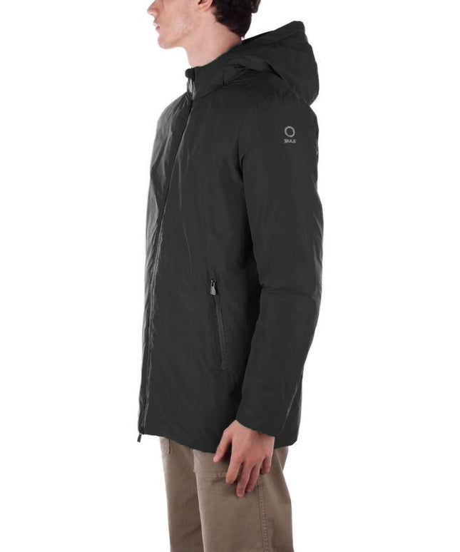 Suns Black Polyester Jackets & Coat