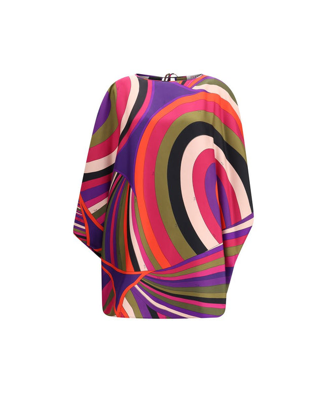 Emilio Pucci Short Caftan in silk with Marmo print