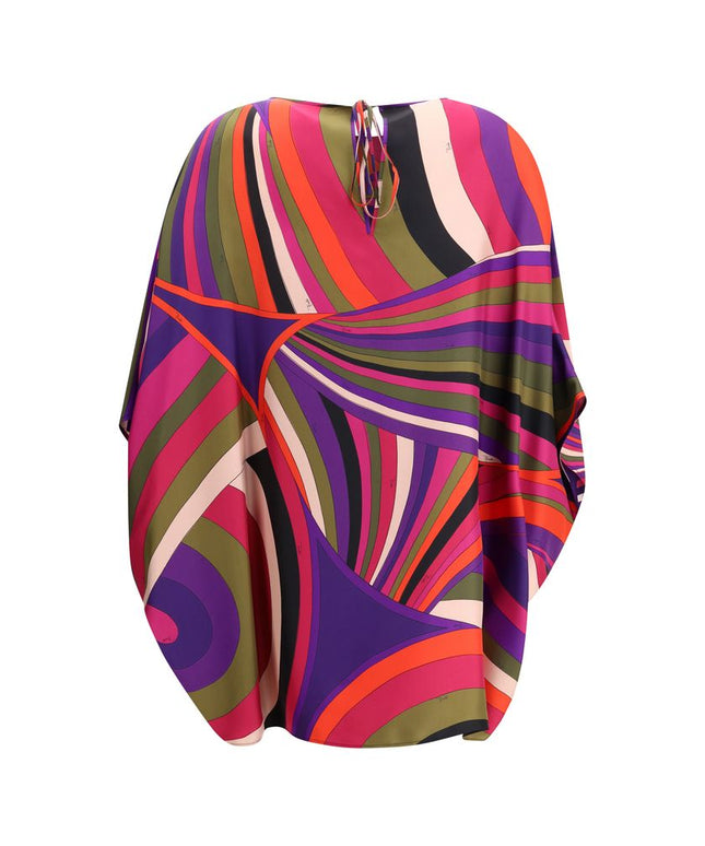 Emilio Pucci Short Caftan in silk with Marmo print