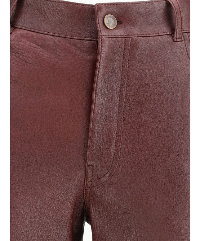 Chloé Flared lambskin leather trousers