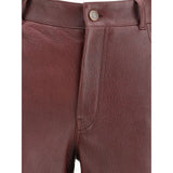 Chloé Flared lambskin leather trousers