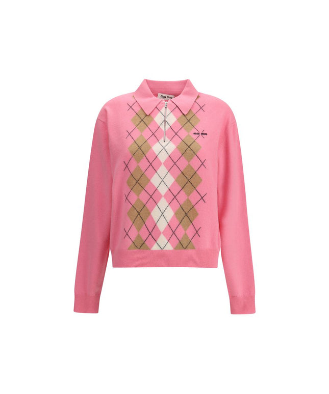 Miu Miu Cashmere zip Polo