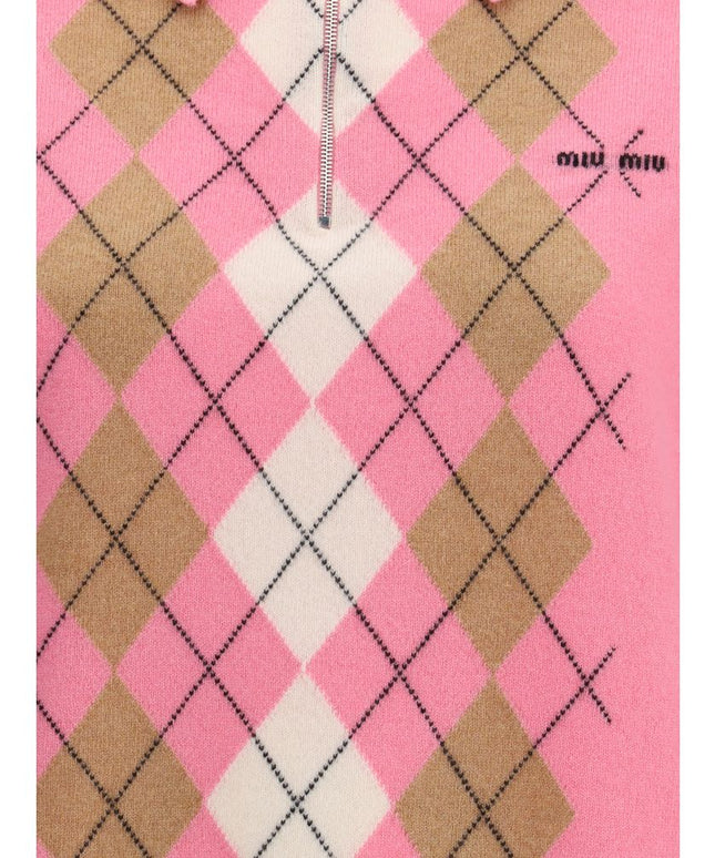 Miu Miu Cashmere zip Polo