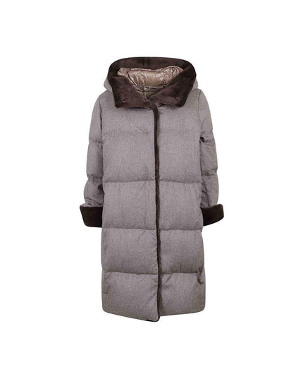 Herno Faux Fur Trim Padded Coat