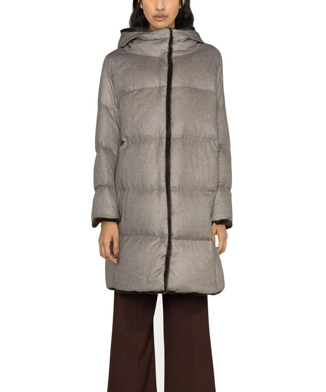 Herno Faux Fur Trim Padded Coat