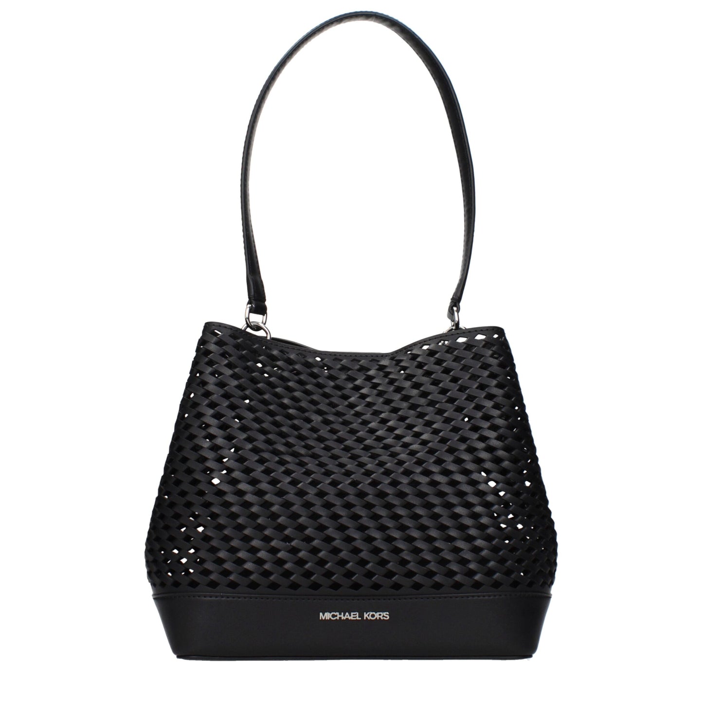 Michael Kors Black Leather Shoulder Bags