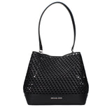 Michael Kors Black Leather Shoulder Bags