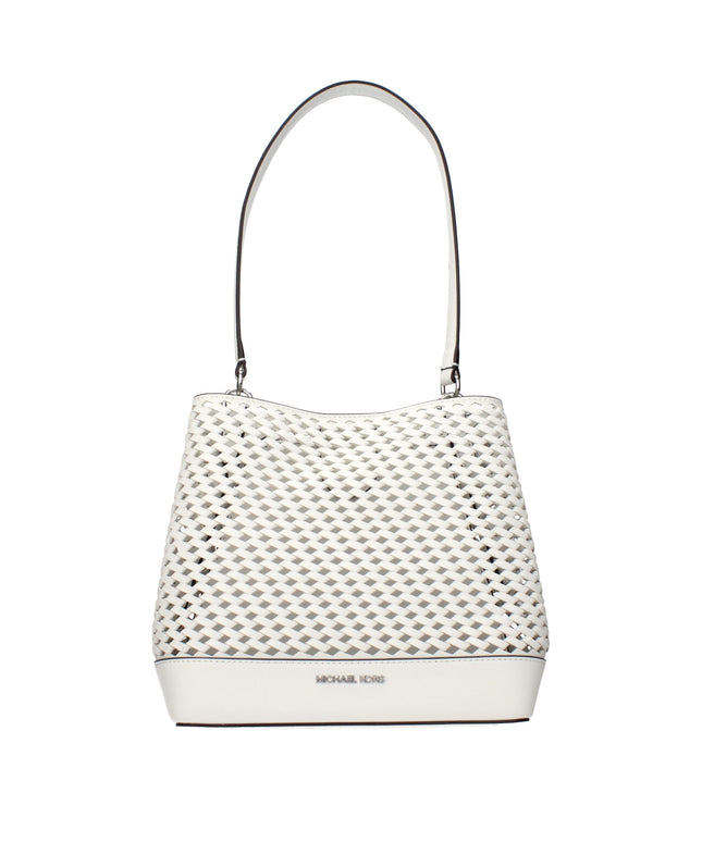 Michael Kors White Leather Shoulder Bags