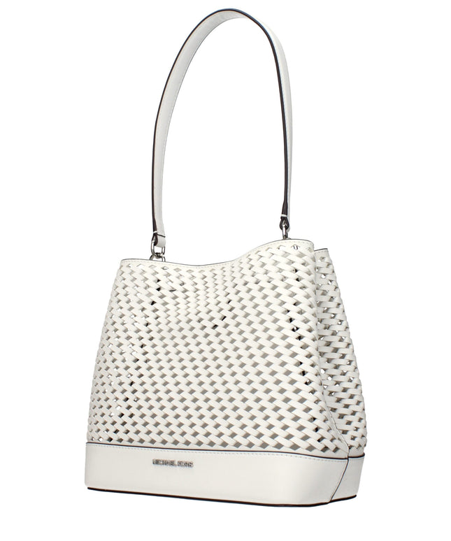 Michael Kors White Leather Shoulder Bags