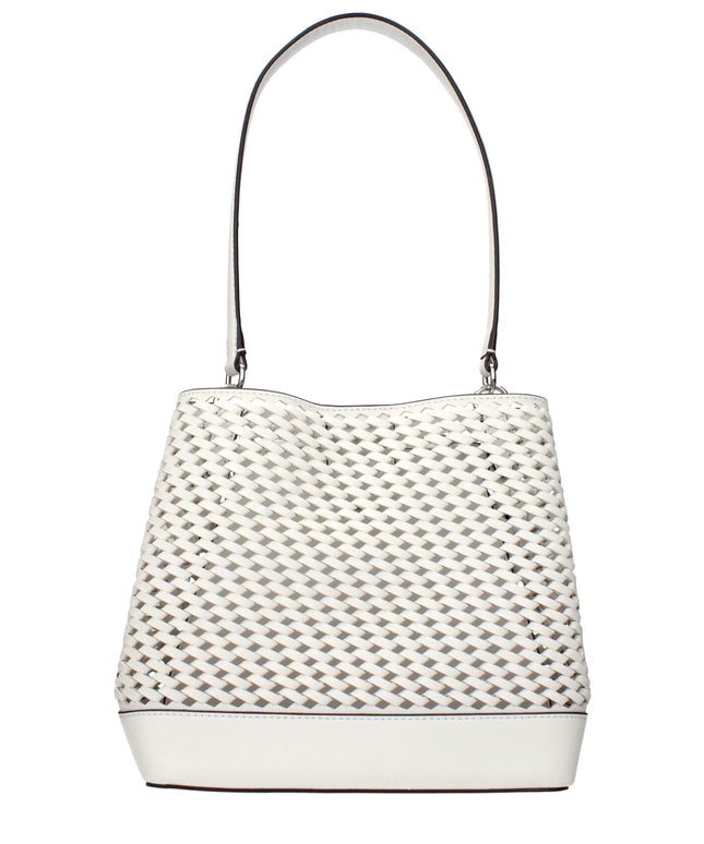 Michael Kors White Leather Shoulder Bags