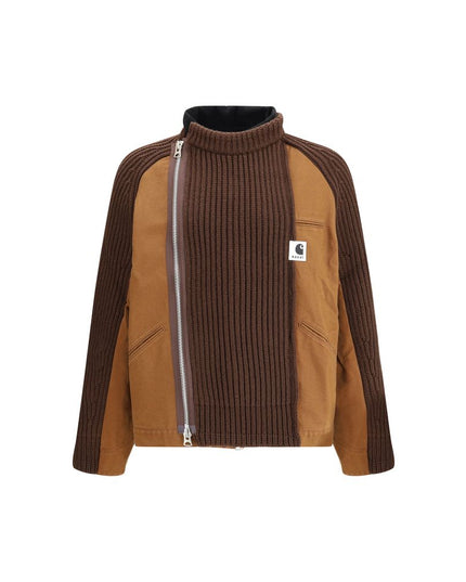 WIP Washed Duck x Wool Knit Jacket by Sacai x Carhartt